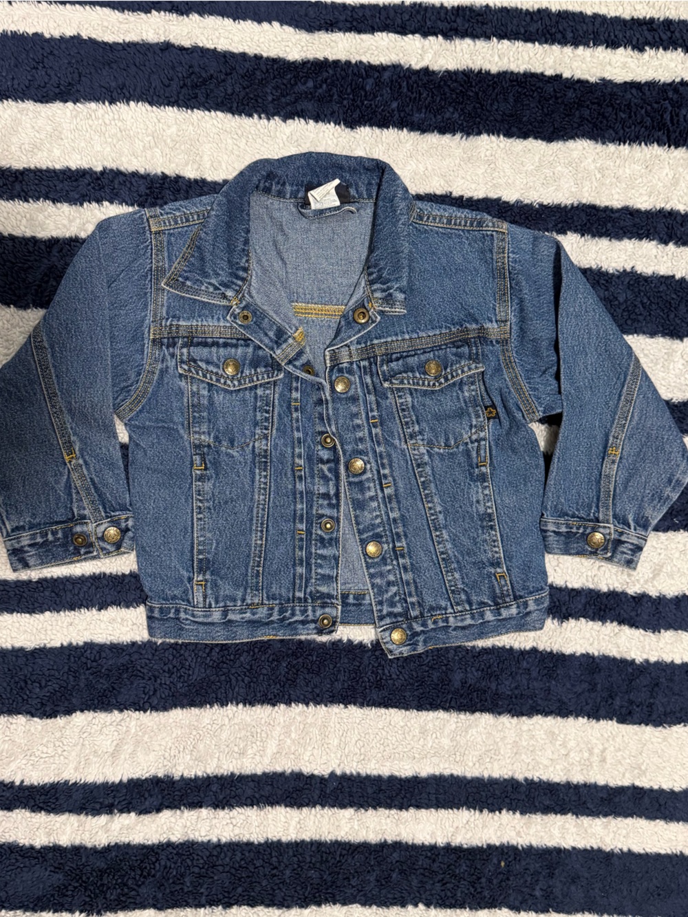 Faded Glory Blue Denim Button-Front Kids' Jacket